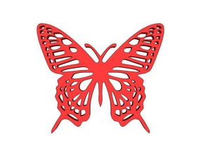 butterfly 64 art bug insect wslab 3d print model - Mito3D