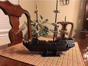 supporto della barca oggetti di scena modello imbarcazione perla nera 3d print model - Mito3D