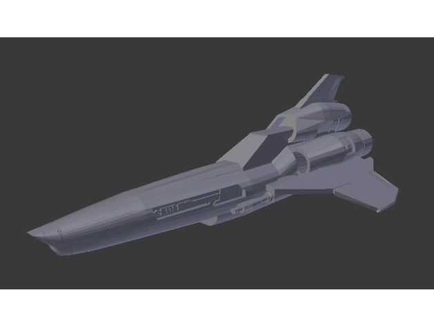 battlestar galactica viper mk2 de impresión fácil vehículos 3D print model - Mito3D