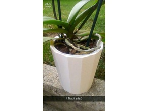 orquídea de plantio exterior e jardim vaso flores plantadeira pote 3d print model - Mito3D