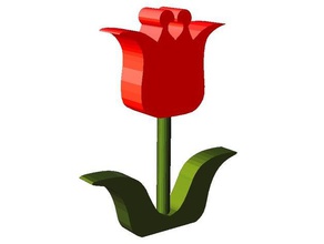 tulip decorazione La stampa 3d fiore 3d print model - Mito3D
