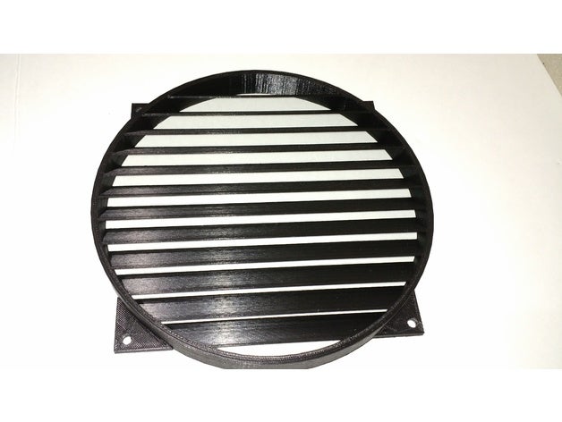 200mm fan vent louvers 3d printing cooling duct 3D print model - Mito3D