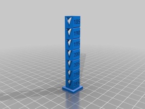 185-215 pla temperature tower 3d printing tests customized 3d print model - Mito3D