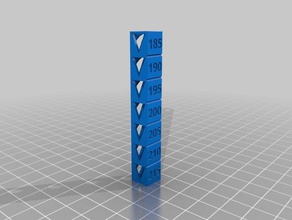 185-215 pla temperature tower no base 3d printing tests customized 3d print model - Mito3D
