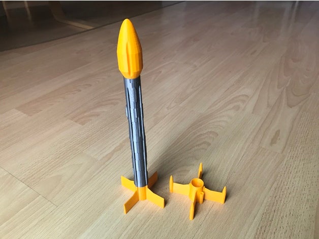 bir roket 3d baskı 3dprintable uçan model 3D print model - Mito3D