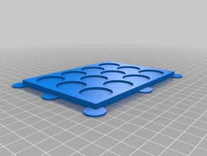 unit trays miniatures 25mm base toy & game accessories wargames 3d print model - Mito3D