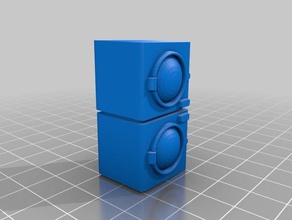 28mm washer dryer laundromat sized toys & games 3d print model - Mito3D