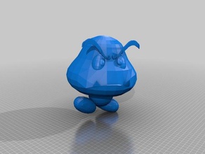 goomba oyunlar cinema 4d kawaii mario Süper 3d print model - Mito3D