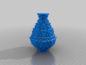 pixel vase décor krisp3d pixels 3d print model - Mito3D
