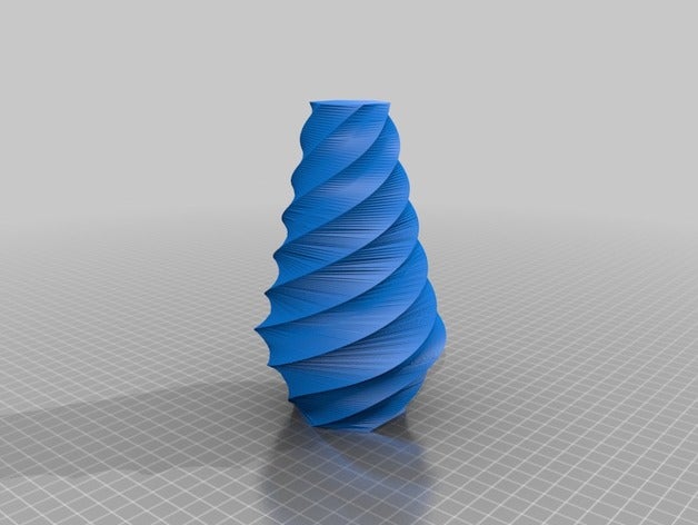 twist esagono vaso arredamento krisp3d a spirale torsione il 3D print model - Mito3D