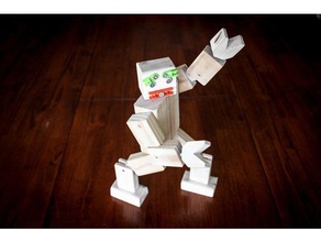 robot giocattoli meccanici meccanico legno 3d print model - Mito3D