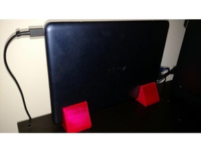 support d'ordinateur portable bureau de ordinateur netbook stand le verticale 3d print model - Mito3D