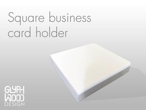 square business card holder office brand branding business-card businesscard case holders rack stand decor equipment tool 3d print model - Mito3D