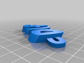 my customized delfi text - name keyring keyfob organization 3d print model - Mito3D
