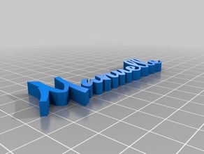 text yesteryear - manuelle customized 3d print model - Mito3D