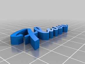 texto de antaño - flavv personalizado 3d print model - Mito3D
