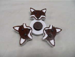 fox head spinner juegos y juguetes fidget 3d print model - Mito3D