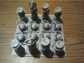 minichess conjunto xadrez 3d print model - Mito3D