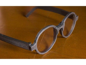 Impreso en 3d de baja poligonización vidrio las gafas 3d print model - Mito3D