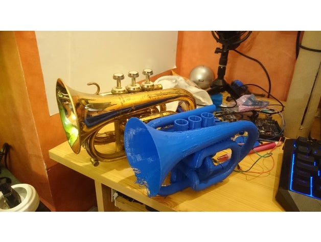 1 print pocket trumpet music music musical musical instrument musical instruments music instrument sketchup trumpet wok wor progress work work progress 3D print model - Mito3D