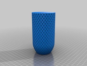 einfache Dekorative vase Dekor diamond krisp3d Muster Spirale 3d print model - Mito3D