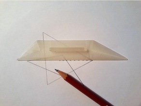 trapecio regla de la oficina el ángulo geometría gobernante trapezoidal 3d print model - Mito3D