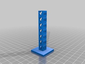 temperature tower 175-205 3d printing tests customized 3d print model - Mito3D