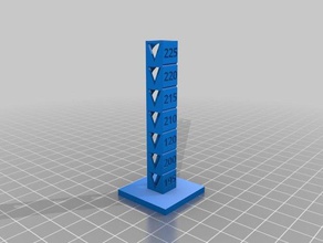 temperature tower 195-225 3d printing tests customized 3d print model - Mito3D