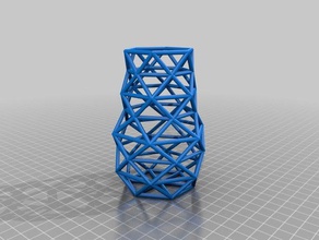 wireframe vaso de baixa contagem polígonos decoração decorativos krisp3d fio arames 3d print model - Mito3D