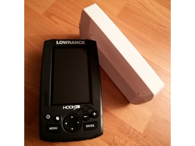 lowrance gancho 4 4x cubierta de la tapa protectora deporte y al aire libre elite-4 buscador los pescados hook4 pantalla guardia sónar 3D print model - Mito3D