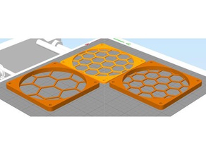 70mm honeycomb fan grill customized 3d printer parts guard 3d print model - Mito3D