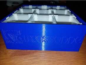 casella di carcassonne piastrelle giochi gioco da tavolo box fusion 360 griglia 3d print model - Mito3D
