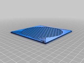 my customized simple parametric fan grill diy 3d print model - Mito3D