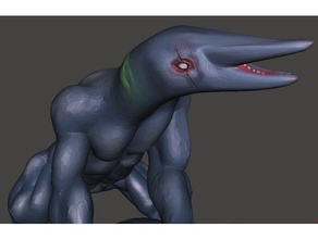 exploración detallada bota de trabajo los delfines jugando al baloncesto las esculturas 3d print model - Mito3D