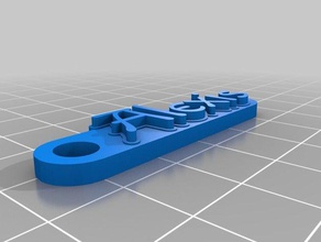 alexis Schlüsselanhänger kundengebundene 3d print model - Mito3D