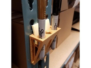 industrial teardrop shelving pen holder tool holders & boxes post-it sharpie shelves 3d print model - Mito3D