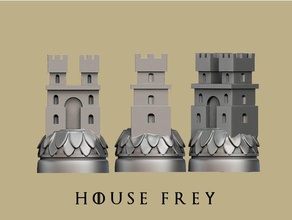 gioco di troni frey indicatore riproduzione art 3dprint scacchi fantasia divertente game-of-thrones ottenuto i marcatori in miniatura rook torre zbrush 3d print model - Mito3D