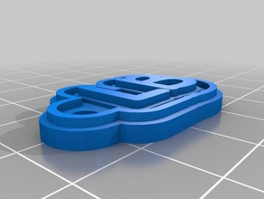 lb keychain 2 i portachiavi su misura 3d print model - Mito3D