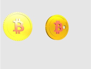 bitcoin Anahtarlık sikke ve rozetleri bitcoins 3d print model - Mito3D