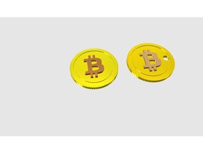 bitcoin llavero monedas & insignias 3d print model - Mito3D