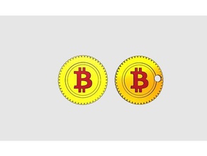 bitcoin Schlüsselbund Münzen und Abzeichen keychain 3d print model - Mito3D