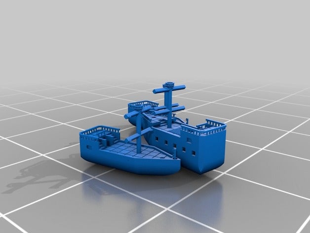 modular 28mm scale ships toys & games 28mmscale base miniature miniatures adnd battleship dnd prop tiles model models pathfinder rpg rpgs aid shattered ship tabletop vehicle vehicles watercraft 3D print model - Mito3D