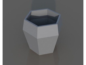diamond geometric vase household amazing render art beautiful best creative cup easy print educational eometry flowe fun geo hex hexagon low poly lowpoly mathematical plant holder planter planters polygon pot potted quick vases 3d print model - Mito3D