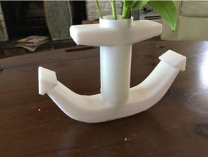 anchor vase decor decoration flower nautical 3d print model - Mito3D
