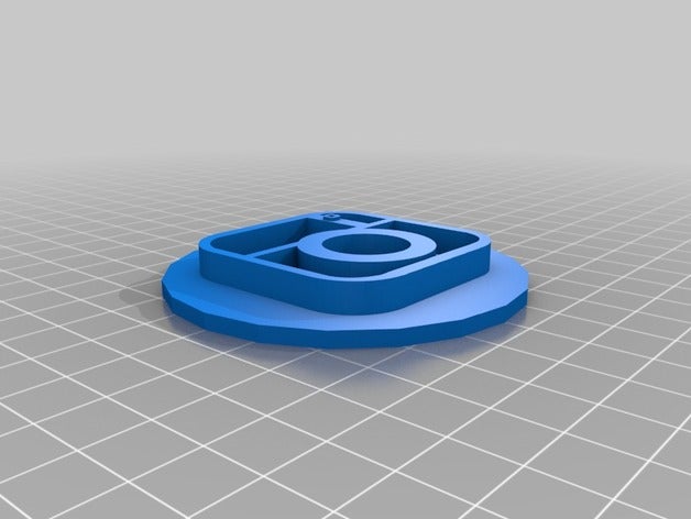 llavero instagram accessoires logo logotipo 3D print model - Mito3D