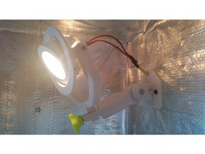 halogen light arm mount diy cr-10 creality enclosure heater lighting fixture lights 3d print model - Mito3D