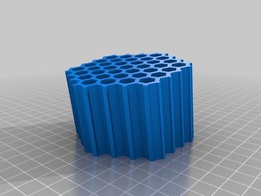 desktop pencil holder decor hexagon honeycomb krisp3d 3d print model - Mito3D