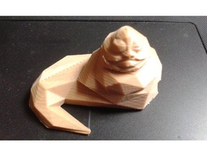 low poly jabba o hutt criaturas alien ficção científica slug star wars tatooine 3d print model - Mito3D
