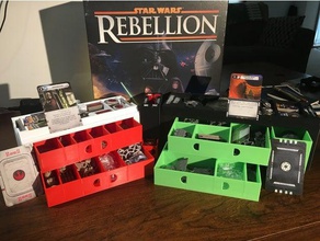 star wars rebellion game organizer toy & accessories boardgame boardgames board 3d print model - Mito3D