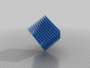 1000 cubes 1 cube math art krisp3d wire wireframe 3d print model - Mito3D